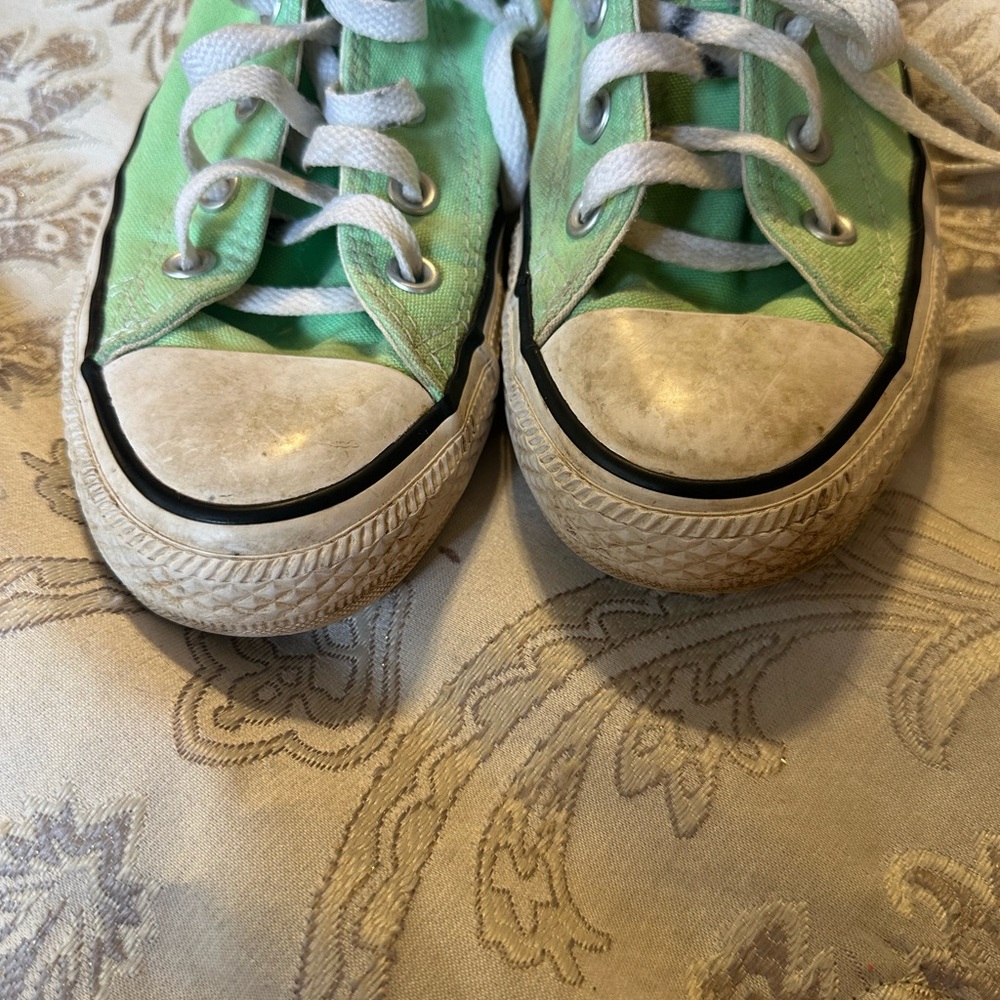 Converse Green High-Top Sneakers Canvas Lace-Up size 8 women’s/size 6 in men’s - Picture 9 of 11